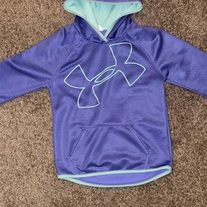 Under Armour Purple Hoodie with Mint Trim Girls' Pullover